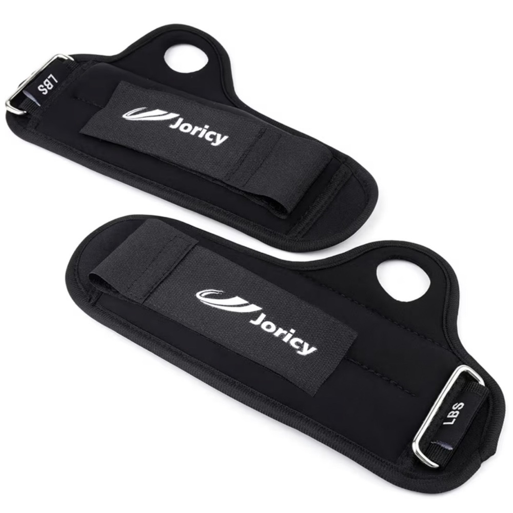 JORICY • Black Fitness Wrist Straps Weights Pair 4 Lbs Workout